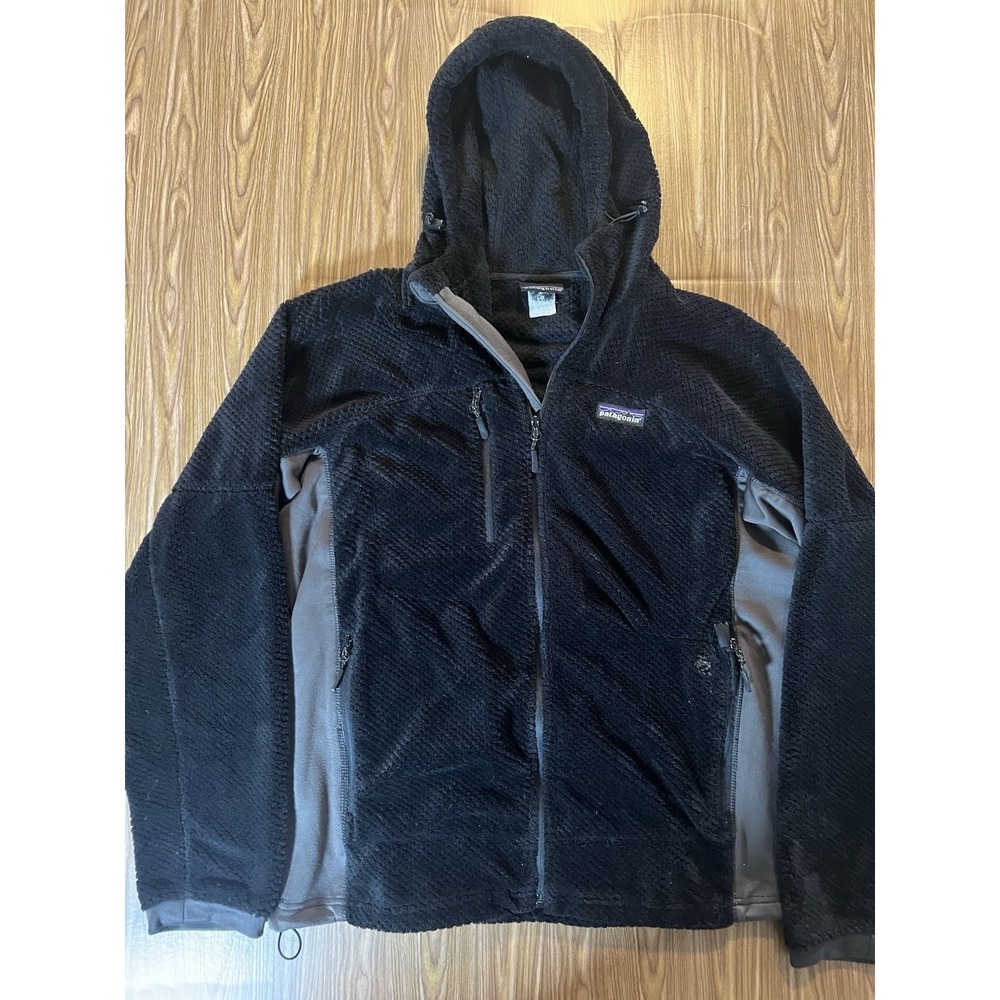 Vintage Patagonia Jacket Mens Black Fleece Full Zip Hiking Outdoor XL